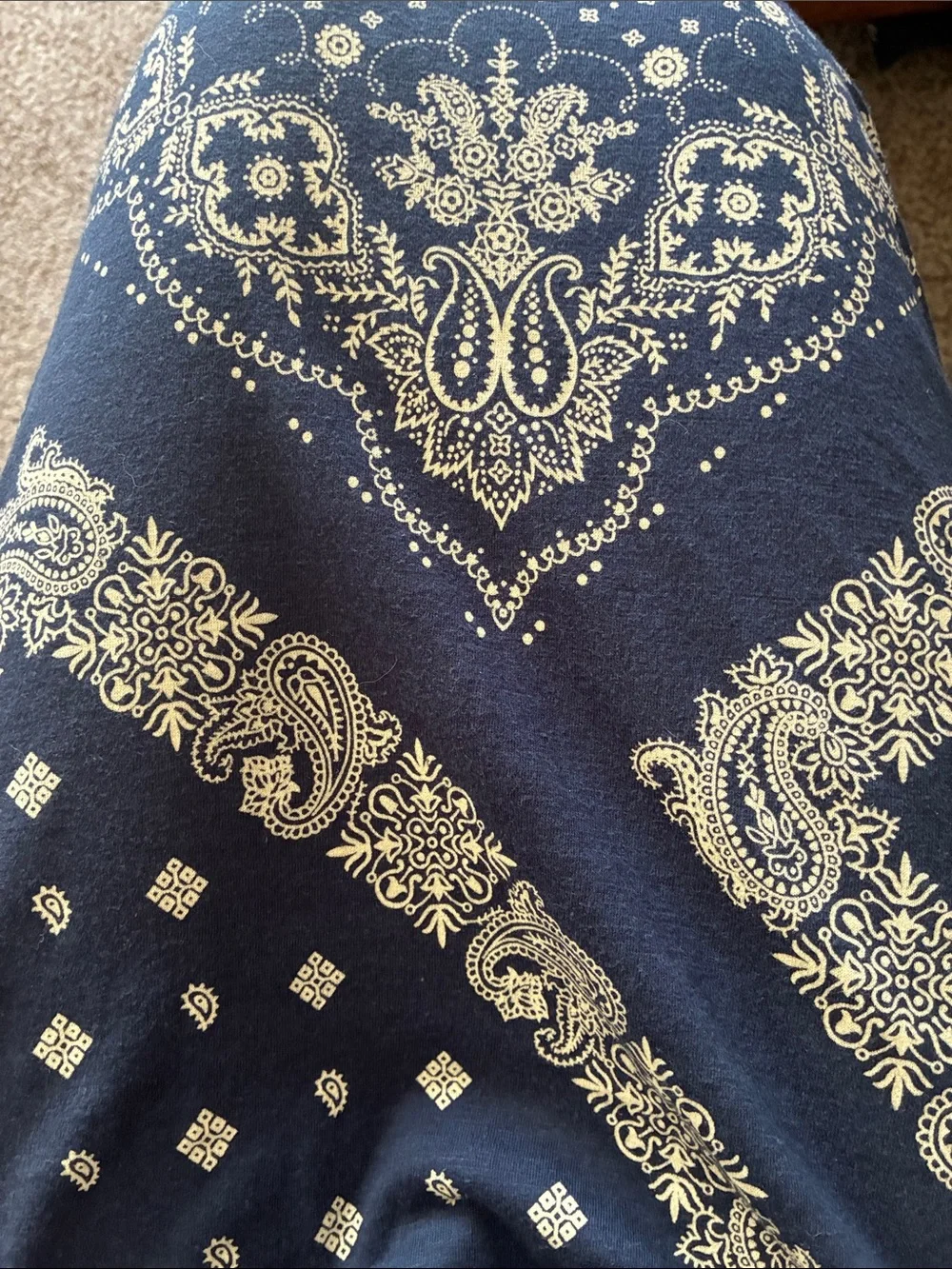 Tommy Hilfiger Navy and White Bandana-Print Maxi dress - Picture 4 of 5